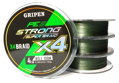 GRIPEN X4 PE GREEN 100 m 0.12 mm 108 фото